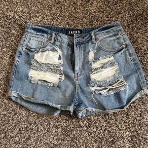 Jacks denim shorts distressed size 13 gently used smoke free home